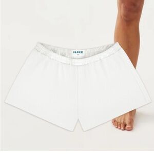 Parke elastic denim shorts